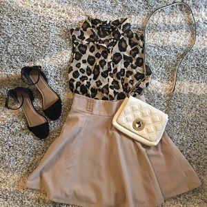 Forever 21 Khaki circle skirt